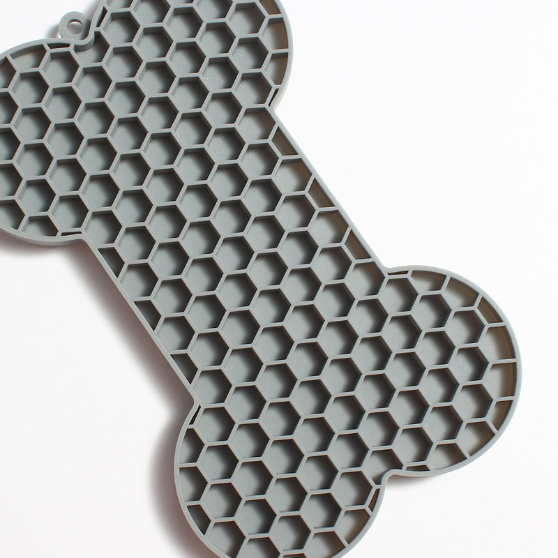 Bone Silicone Dog Slow Feeding Mat - Food Grade Pet Pad