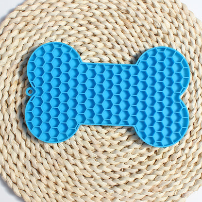 Bone Silicone Dog Slow Feeding Mat - Food Grade Pet Pad