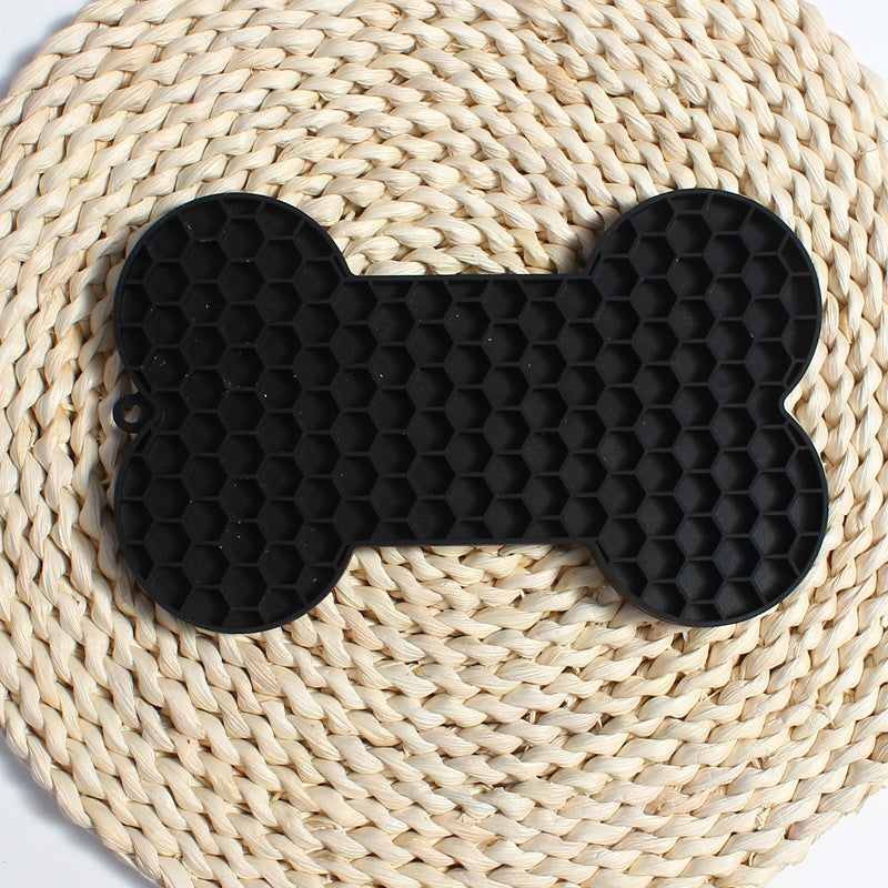 Bone Silicone Dog Slow Feeding Mat - Food Grade Pet Pad