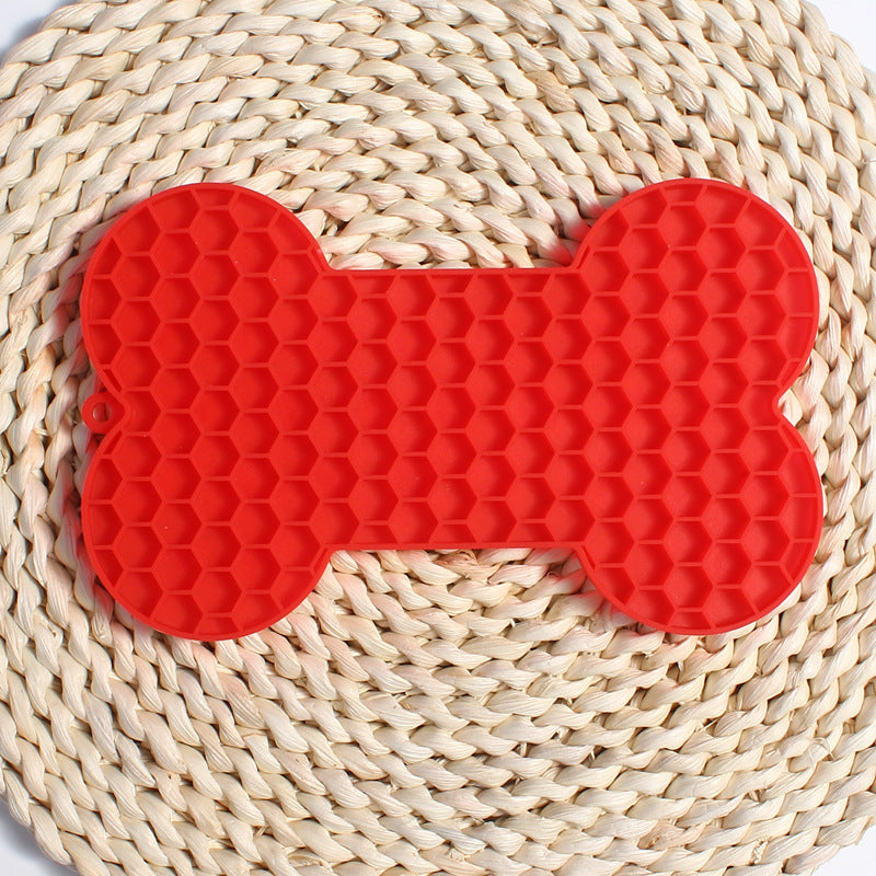 Bone Silicone Dog Slow Feeding Mat - Food Grade Pet Pad