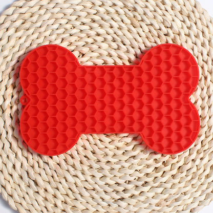 Bone Silicone Dog Slow Feeding Mat - Food Grade Pet Pad