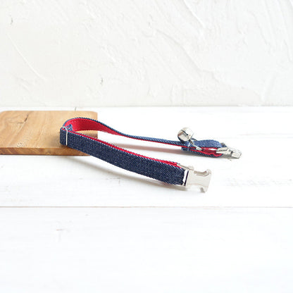 Adjustable Durable Denim Cat Collar by MUTTCO