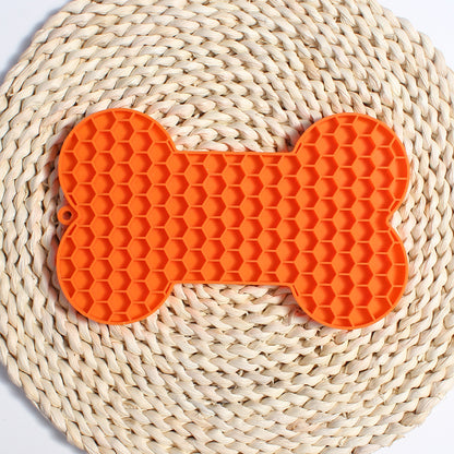 Bone Silicone Dog Slow Feeding Mat - Food Grade Pet Pad
