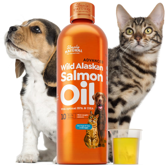 Salmon Oil for Dogs and Cats Wild Alaskan Salmon Oil for Dogs Skin Coat and Joint Omega 3 Fish Oil Dogs and Cats Immune System Support Epa and Dha 300 ml Dog Shedding Supplement