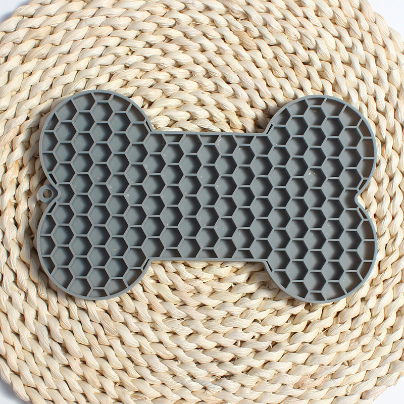 Bone Silicone Dog Slow Feeding Mat - Food Grade Pet Pad