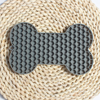 Bone Silicone Dog Slow Feeding Mat - Food Grade Pet Pad